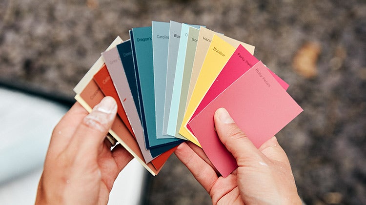 Multicolor paint swatches 