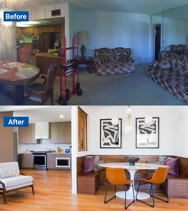 A renovated 1970's living space A renovated 1970's living space