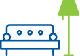 Furniture pick up icon