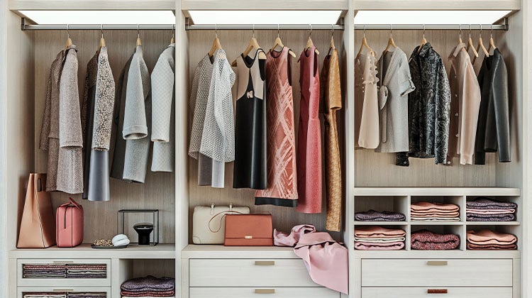 Organized woman's closet Organized woman's closet