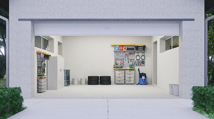 Clean and organized garage 