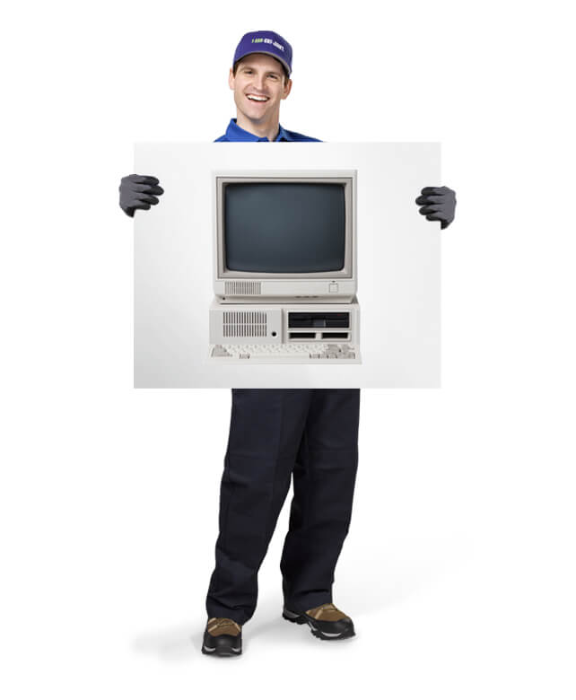Uniformed TOM ready to haul your old computers