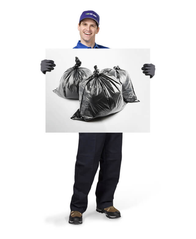 Uniformed TOM ready to remove & dispose of your household garbage and refuse